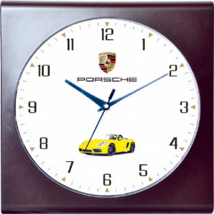 coffee brown square wall clock