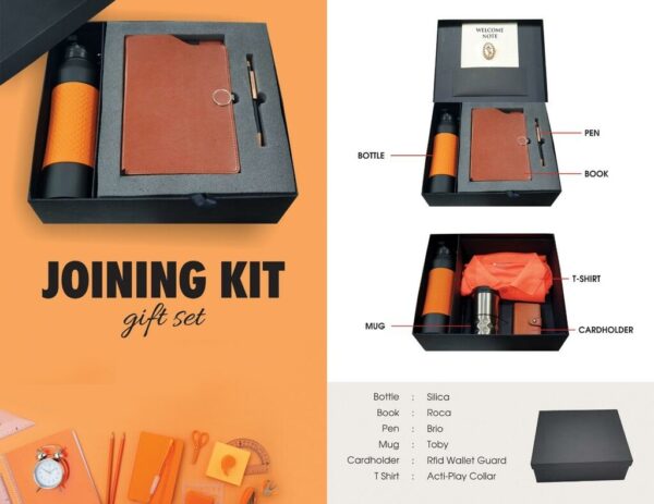 orange color employee welcome kit