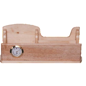 wooden penstand with mobile stand and clock