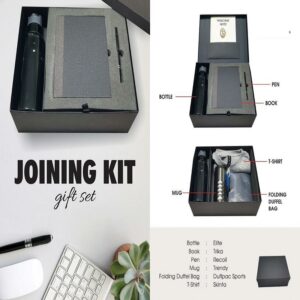 black colour employee welcome kit