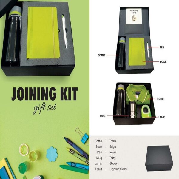 lime green colour employee welcome kit