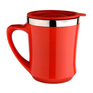 premium red stainless steel coffee mug