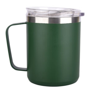 premium green coffee mug with lid