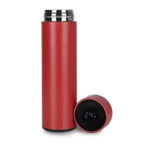 stylish red temperature bottle