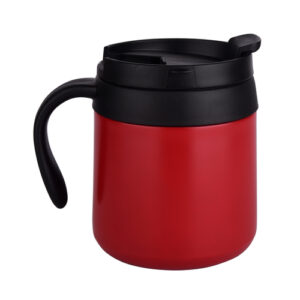 premium red stainless steel vacuum coffee mug