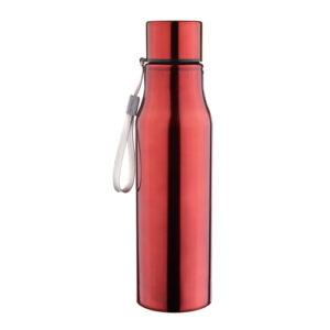 premium red stainless steel sports bottle