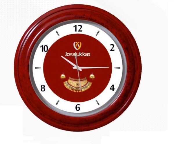 red round wall clock