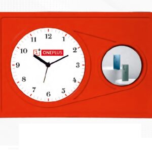 orange designer wall clock