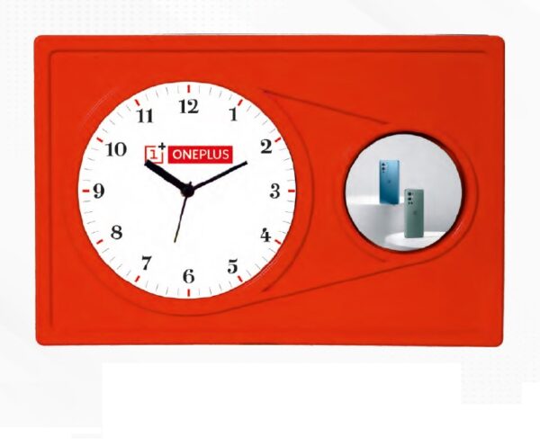 orange designer wall clock