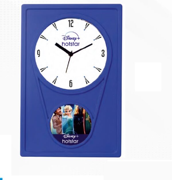 blue designer wall clock