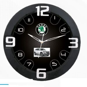 black round wall clock