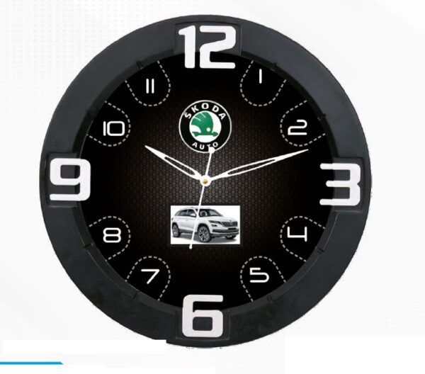 black round wall clock