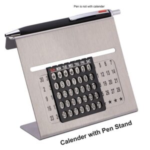 metal calendar with pen stand