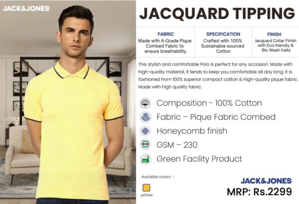 JACK & JONES Yellow Corporate T shirt