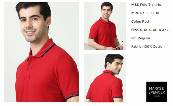 MARKS & SPENCER Red Corporate T shirt