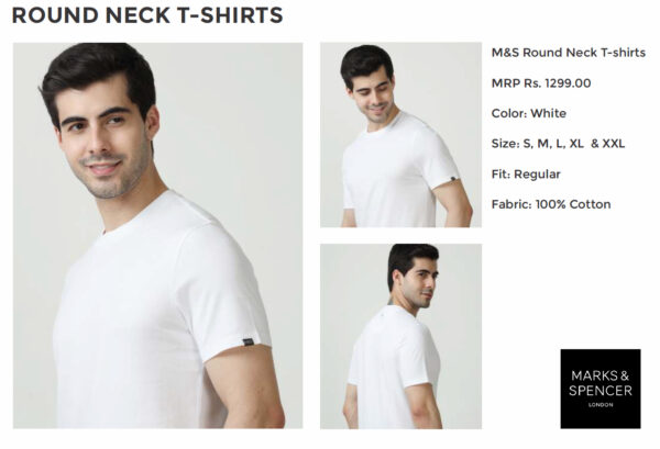 MARKS & SPENCER White Corporate T shirt