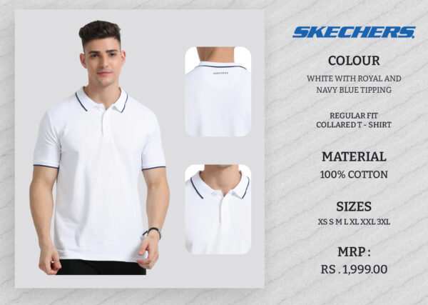 Skechers White Corporate T shirt